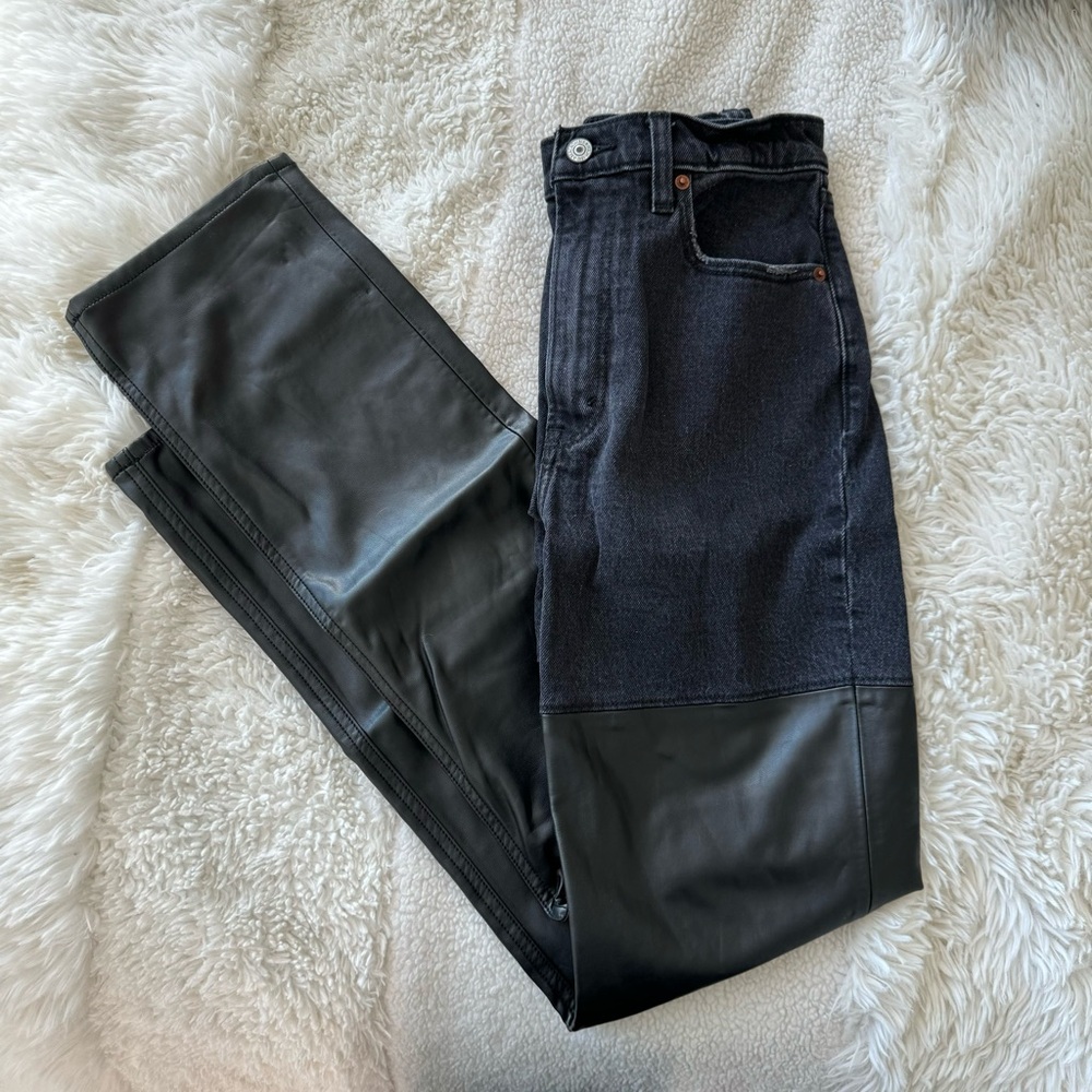 Abercrombie Black Jean & Leather Pants
